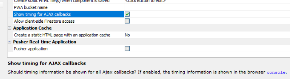 Advanced Properties - Show timing for AJAX callbacks